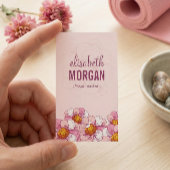 Carte De Visite Professeur de yoga - Fleurs de Boutique Rose