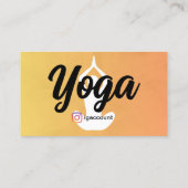 Carte De Visite Professeur de Yoga Instructeur de Yoga Studio de Y (Dos)