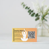 Carte De Visite Professeur de Yoga Instructeur de Yoga Studio de Y (Debout devant)