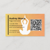 Carte De Visite Professeur de Yoga Instructeur de Yoga Studio de Y (Devant)