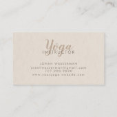 Carte De Visite Professeur de Yoga Mandala (Dos)