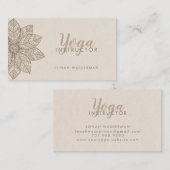 Carte De Visite Professeur de Yoga Mandala (Devant / Derrière)
