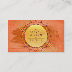 Carte De Visite Professeur de yoga Mandala Massage holistique déco