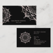 Carte De Visite Professeur de Yoga Mandala Yoga coach de vie Zen (Devant / Derrière)