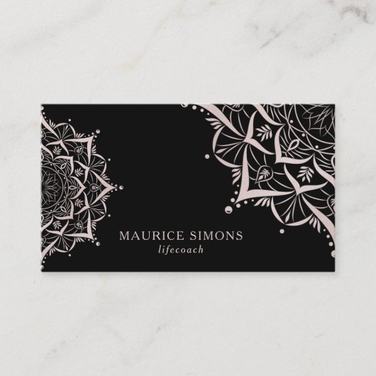 Carte De Visite Professeur de Yoga Mandala Yoga coach de vie Zen (Devant)