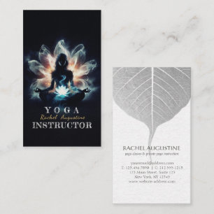 Carte De Visite Professeur de Yoga Méditation Pose Brume Lumineuse
