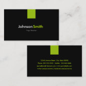 Carte De Visite Professeur de Yoga Mint Green moderne (Devant / Derrière)