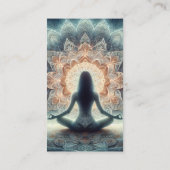 Carte De Visite Professeur de Yoga moderne Mandala Yogi Girl (Dos)