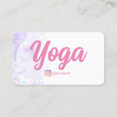Carte De Visite Professeur de Yoga moderne violet (Dos)