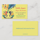 Carte De Visite Professeur de yoga modifiable (Devant / Derrière)