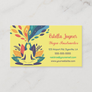 Carte De Visite Professeur de yoga modifiable