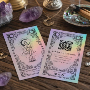Carte De Visite Professeur de Yoga Mystique Céleste Vintage