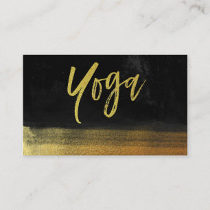 Carte De Visite *~* Professeur de Yoga * Noir Or Moderne