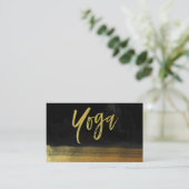 Carte De Visite *~* Professeur de Yoga * Noir Or Moderne (Debout devant)