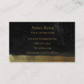 Carte De Visite *~* Professeur de Yoga * Noir Or Moderne (Dos)