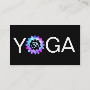 Carte De Visite *~* Professeur de yoga OM Aum Instructeur LotusMan