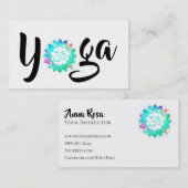 Carte De Visite *~* Professeur de Yoga OM Aum Lotus Mandala (Devant / Derrière)