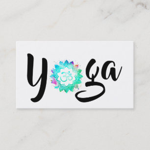 Carte De Visite *~* Professeur de Yoga OM Aum Lotus Mandala