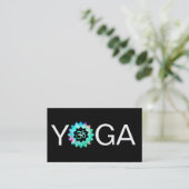 Carte De Visite *~* Professeur de Yoga OM Aum Lotus Mandala (Debout devant)