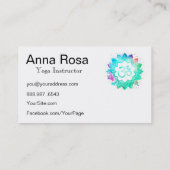 Carte De Visite *~* Professeur de Yoga OM Aum Lotus Mandala (Dos)