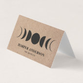 Carte De Visite Professeur de Yoga Pleine lune moderne (Devant)