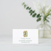 Carte De Visite Professeur de yoga pose slogan rétro vert (Debout devant)