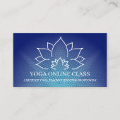 Carte De Visite Professeur de yoga privé Navy (Devant)