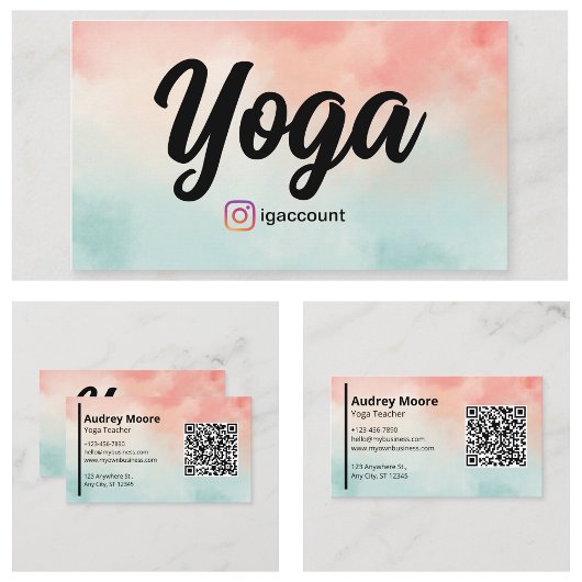 Carte De Visite Professeur de Yoga Professionnel