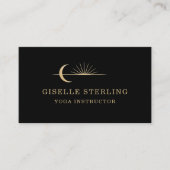Carte De Visite Professeur de Yoga Soleil Lune Céleste (Devant)