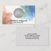 Carte De Visite Professeur de Yoga Studio | Aquarelle (Devant / Derrière)