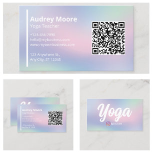 Carte De Visite Professeur de Yoga Studio de Yoga Moderne