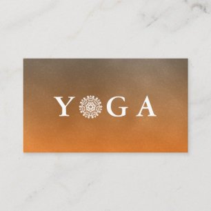Carte De Visite Professeur de Yoga Style Vintage