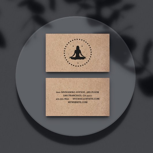 Carte De Visite Professeur de Yoga tendance Logo professionnel Bus