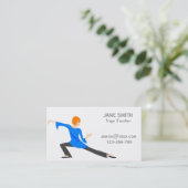 Carte De Visite Professeur de Yoga Yoga Instructeur élégant (Debout devant)
