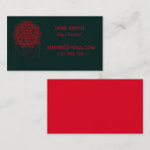 Carte De Visite Professeur de Yoga Yoga Instructeur élégant (Devant / Derrière)