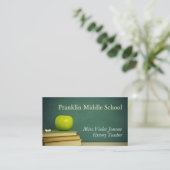 Carte De Visite Professeur d'école Apple Tableau Craie (Debout devant)
