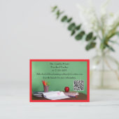 Carte De Visite Professeur d'école primaire code QR (Debout devant)