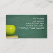 Carte De Visite Professeur d'école tableau craie pomme (Dos)