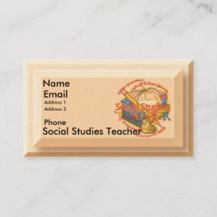 Carte De Visite Professeur d'études sociales