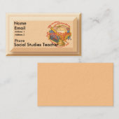 Carte De Visite Professeur d'études sociales (Devant / Derrière)