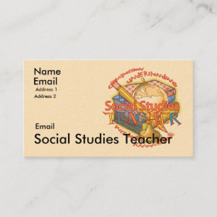 Carte De Visite Professeur d'études sociales
