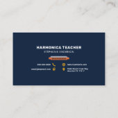 Carte De Visite Professeur d'harmonica (Dos)