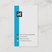 Carte De Visite Professeur d'informatique - Personnel Aqua Blue (Dos)