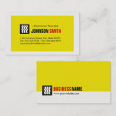 Carte De Visite Professeur d'informatique - Urbain jaune blanc (Devant / Derrière)