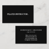 Carte De Visite Professeur d'instructeur de yoga de Pilates (Devant / Derrière)