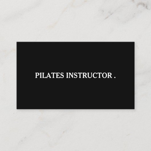Carte De Visite Professeur d'instructeur de yoga de Pilates (Devant)