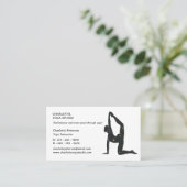 Carte De Visite Professeur d'instructeur de yoga unique et simple (Debout devant)