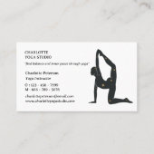 Carte De Visite Professeur d'instructeur de yoga unique et simple (Devant)