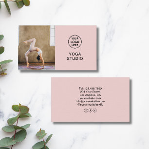 Carte De Visite Professeur d'Yoga Enseignant Logo Personnalisé Pho