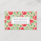 Carte De Visite Professeur | Éducateur | Tutor | Motif Apple (Devant)